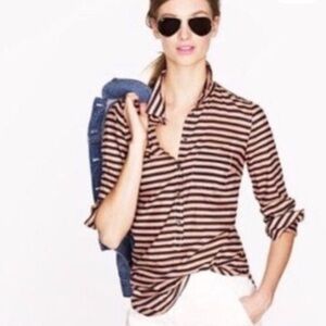 J. Crew | Striped Popover Shirt